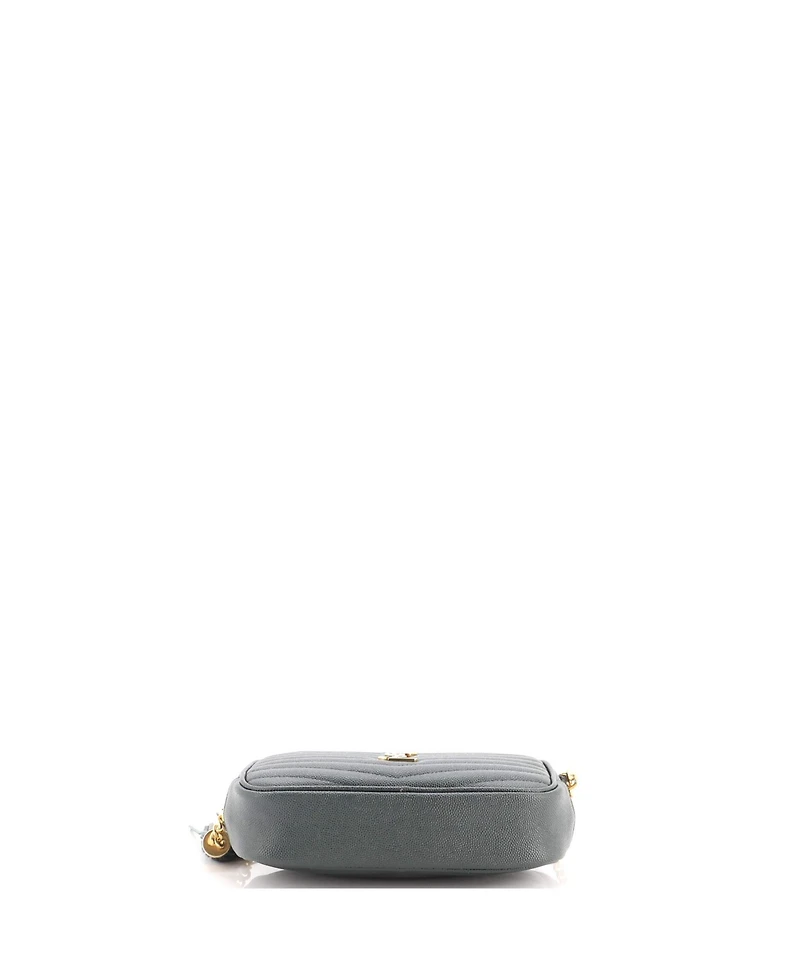 Pre-Owned Saint Laurent Mini LouLou Crossbody Bag Matelasse Chevron Leather