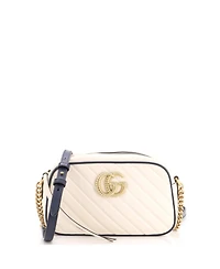 Pre-Owned Gucci Small Gg Marmont Shoulder Bag Diagonal Quilted Leather