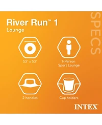 Intex River Run 1 Person Inflatable Floating Tube Lake/Pool/Ocean Raft (5 Pack)