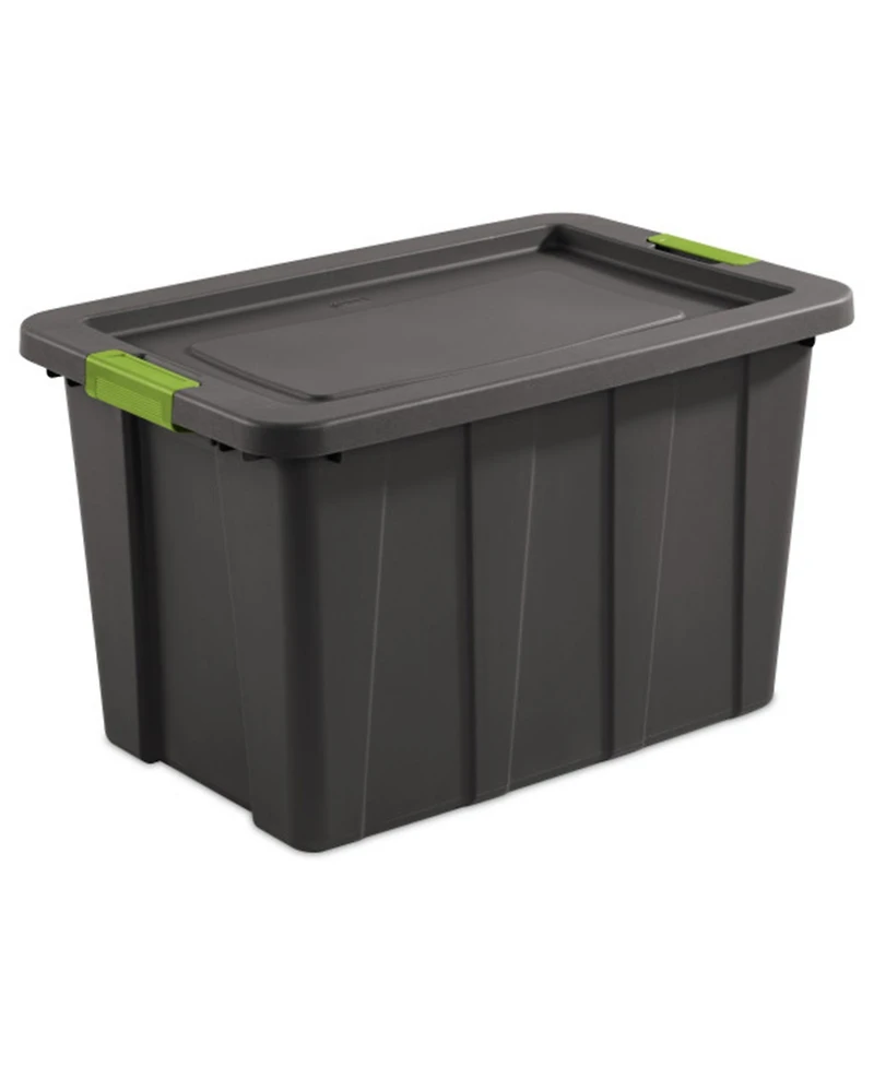Sterilite Tuff1 Latching 30 Gallon Storage Tote Container with Lid (12 Pack)