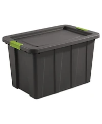 Sterilite Tuff1 Latching 30 Gallon Storage Tote Container with Lid (12 Pack)