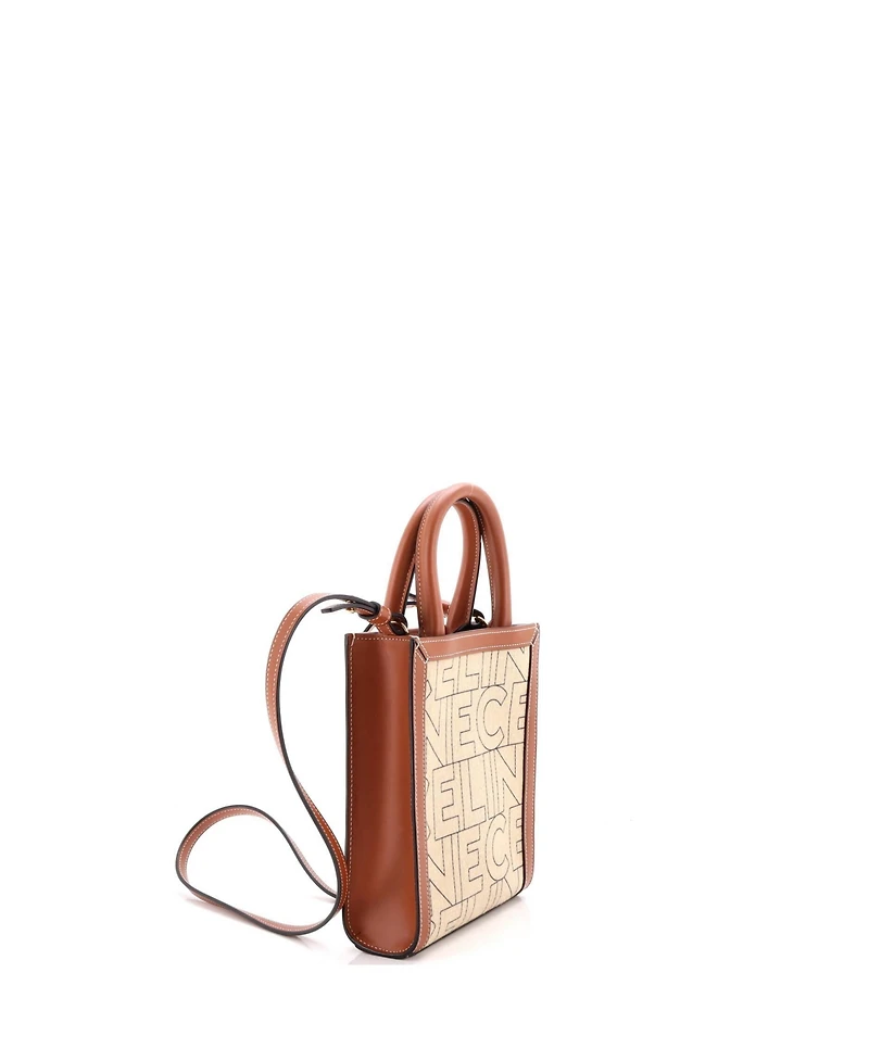 Pre-Owned Celine Mini Vertical Cabas Tote Printed Canvas and Leather