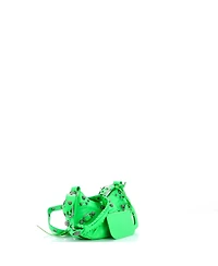 Pre-Owned Balenciaga Xs Le Cagole Giant Studs Shoulder Bag Leather with Crystals
