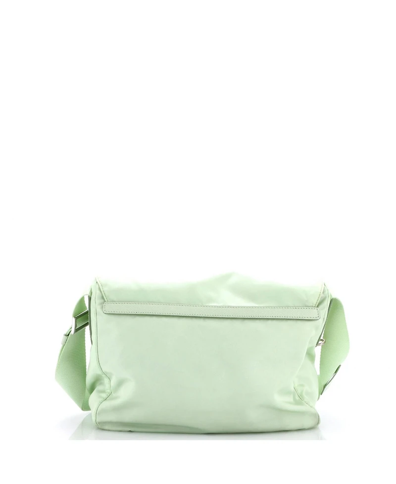 Pre-Owned Prada Medium Double Buckle Flap Messenger Bag Re-Nylon