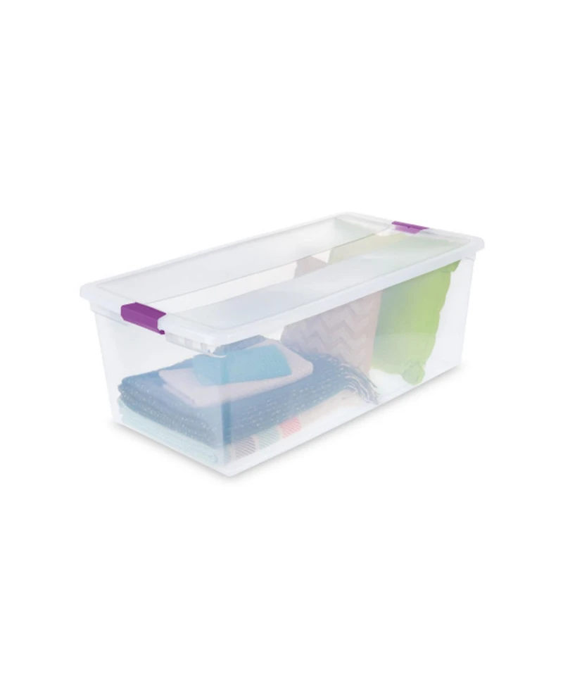 Sterilite 110 Qt Clear Storage Organization Box w/ Secure Latching Lid (16 Pack)