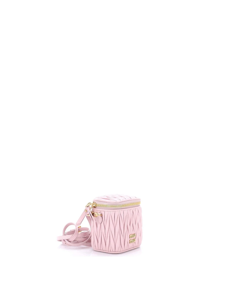 Pre-Owned Miu Miu Micro Vanity Case Matelasse Leather