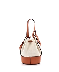 Pre-Owned Loewe Medium Balloon Bucket Bag Canvas and Leather