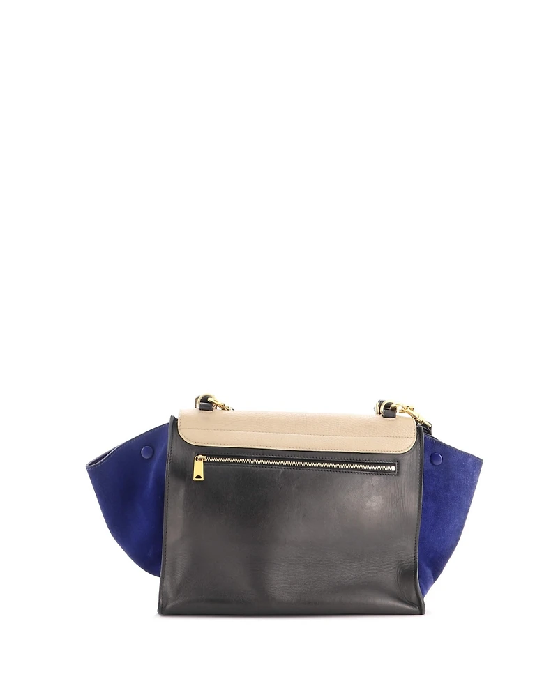 Pre-Owned Celine Medium Tricolor Trapeze Bag Leather