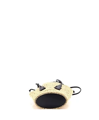 Pre-Owned Bottega Veneta Small Arco Basket Bag Raffia with Leather