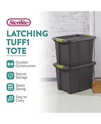 Sterilite Tuff1 Latching 18 Gallon Plastic Storage Container and Lid (18 Pack)