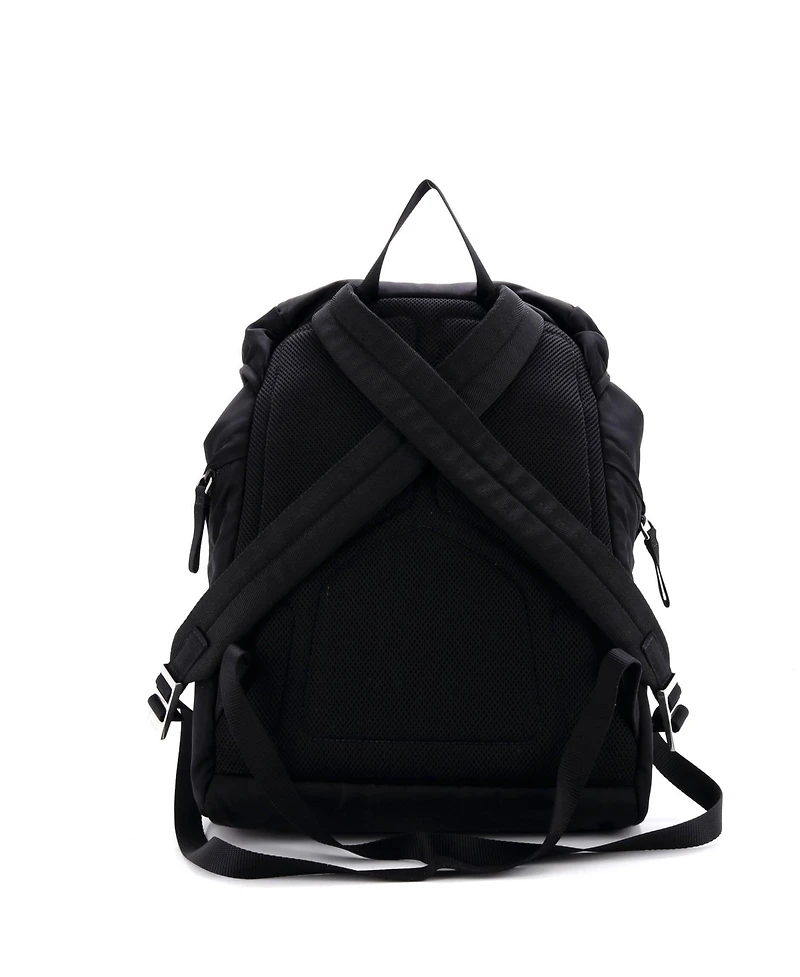 Pre-Owned Prada Medium Double Buckle Backpack Tessuto