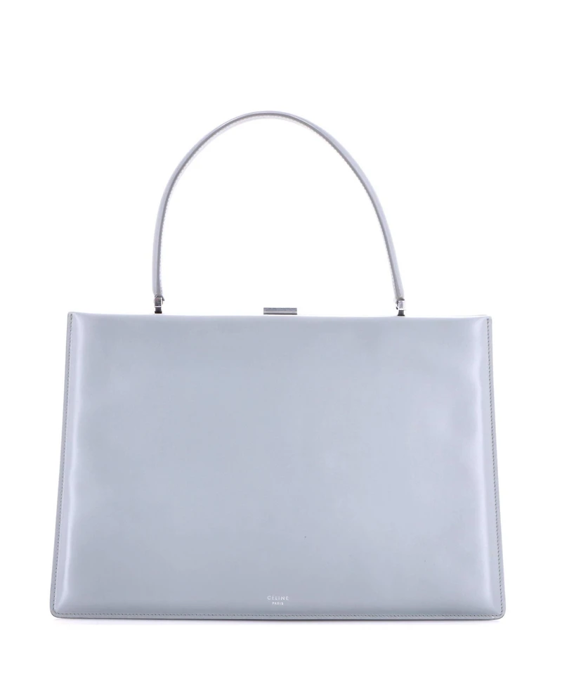 Pre-Owned Celine Medium Clasp Top Handle Bag Leather