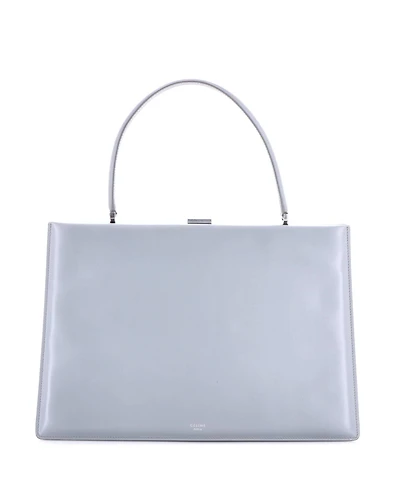 Pre-Owned Celine Medium Clasp Top Handle Bag Leather