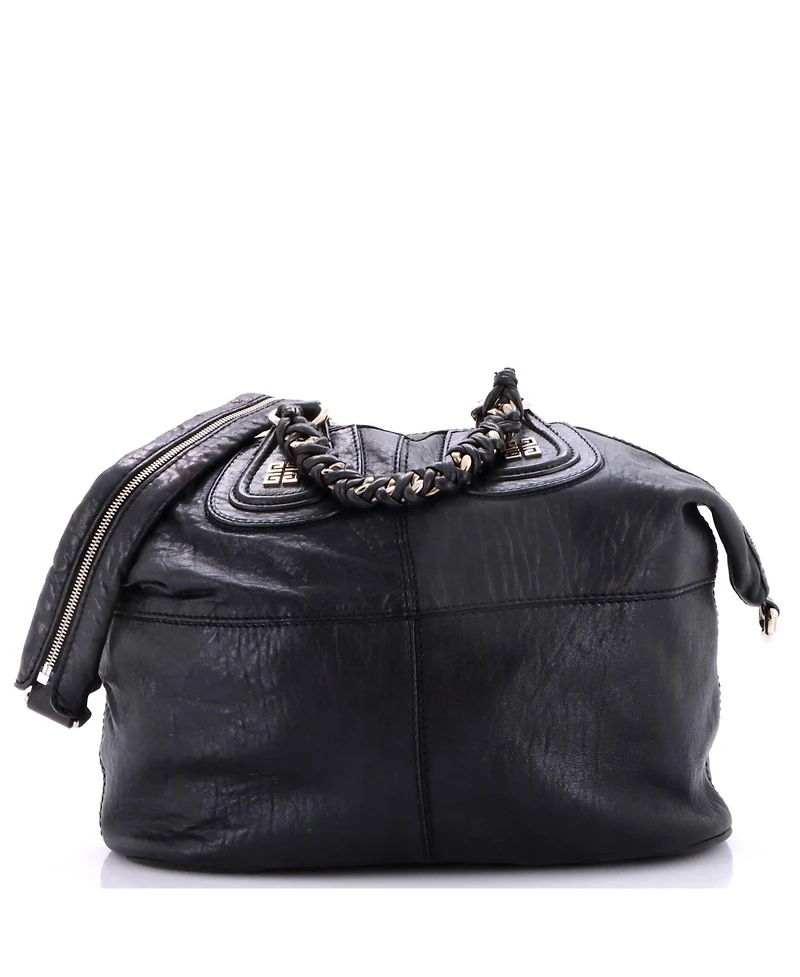 Pre-Owned Givenchy Medium Chain Wrap Nightingale Satchel Leather