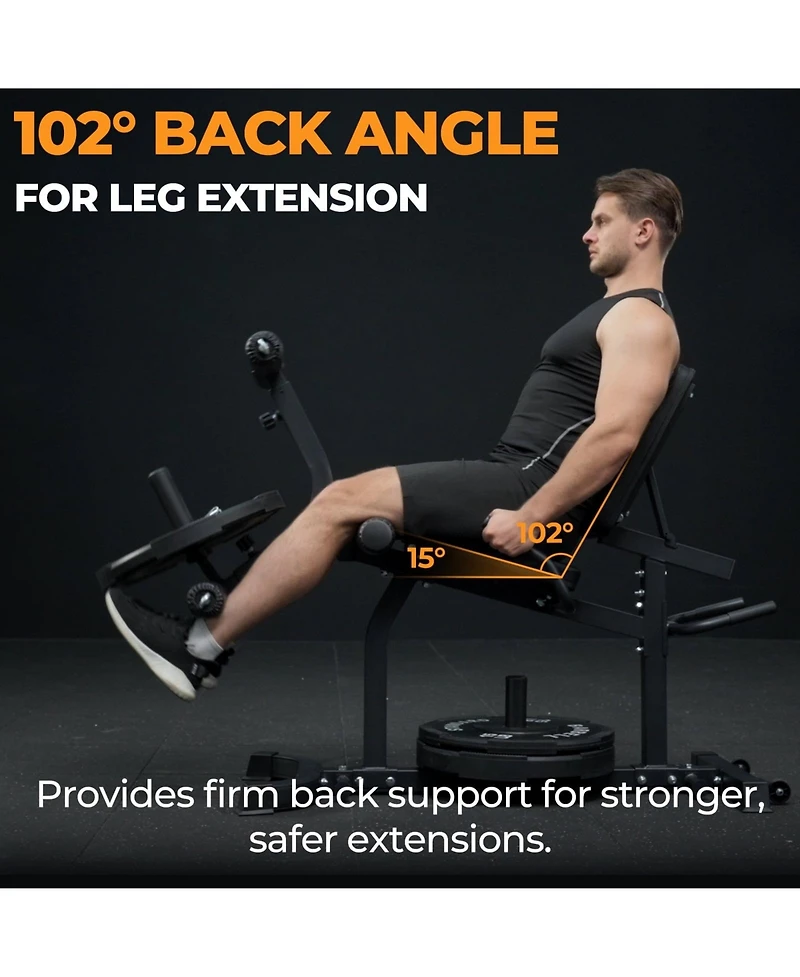Syedee Leg Extension and Curl Machine, Seated Leg Extension machine and Lying leg Curl Machine for Home Gym with 500lbs, Adjustable Leg Machine