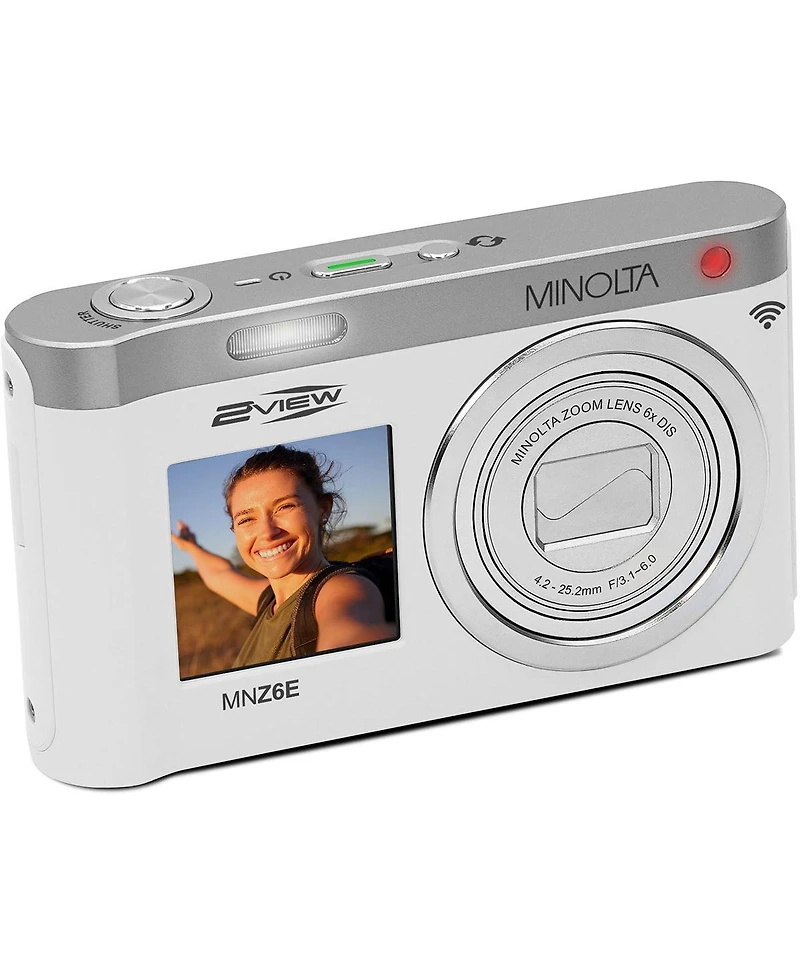 Minolta MNZ6E 2VIEW 64 Mp / 4K Dual Lcd Camera with 6x Optical Zoom