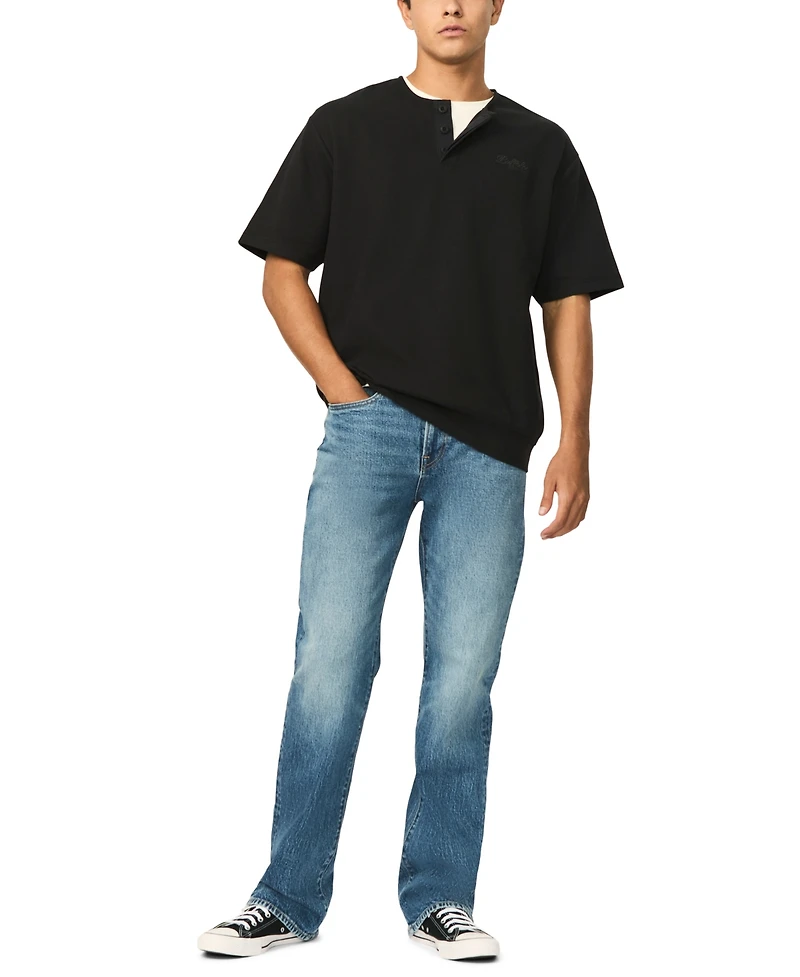 Buffalo David Bitton Men's Kafael Short-Sleeve Textured Henley Shirt