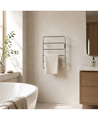 Phying Electric Heated Towel Rack Smart Temperature Control Towel Warmer with Timer Digital Display Always-On Mode Wall Mounted Heating Rack