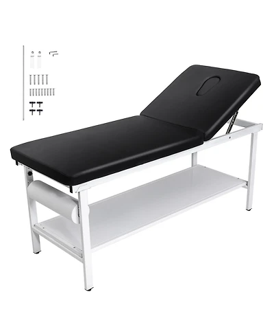 Sugift 73 Inch Steel Frame Medical Examination Table with 500 Pound Load Capacity