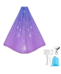 Sugift Double Layer Sensory Swing with 360 Degree Swivel Hanger and 300 Pound Capacity