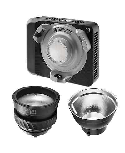 amaran Ray 120c 120W Rgb Full-Color Point-Source Cob Led Video Light, Bundle with 7" Reflector and Mini Fresnel