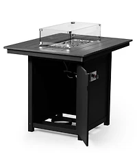 WestinTrends 46" Modern Outdoor Patio Gas Propane Rectangle Fire Pit Table