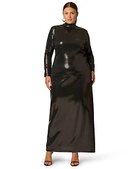 Adrianna Plus Sequin Open-Back Cutout Long Dress