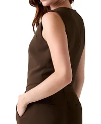 Guess Women's Theoline Perfect Tailored V-Neck Button-Up Vest