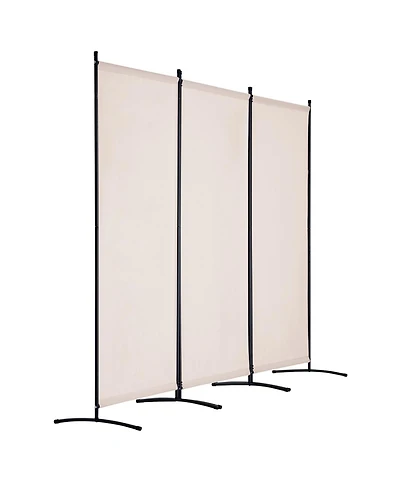 Slickblue Folding Room Divider 3 Panel Privacy Screen, Freestanding Partition for Bedroom Study Office
