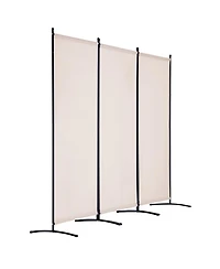 Slickblue Folding Room Divider 3 Panel Privacy Screen, Freestanding Partition for Bedroom Study Office
