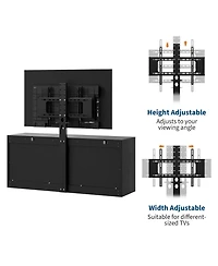 homfan Modern Tv Stand with Mount, 55'' Entertainment Center 9 Drawers, Adjustable Height Console for TVs Up to 85 Inches