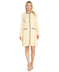 R & M Richards Women's Long-Sleeve Scoop-Neck Sweater Dress