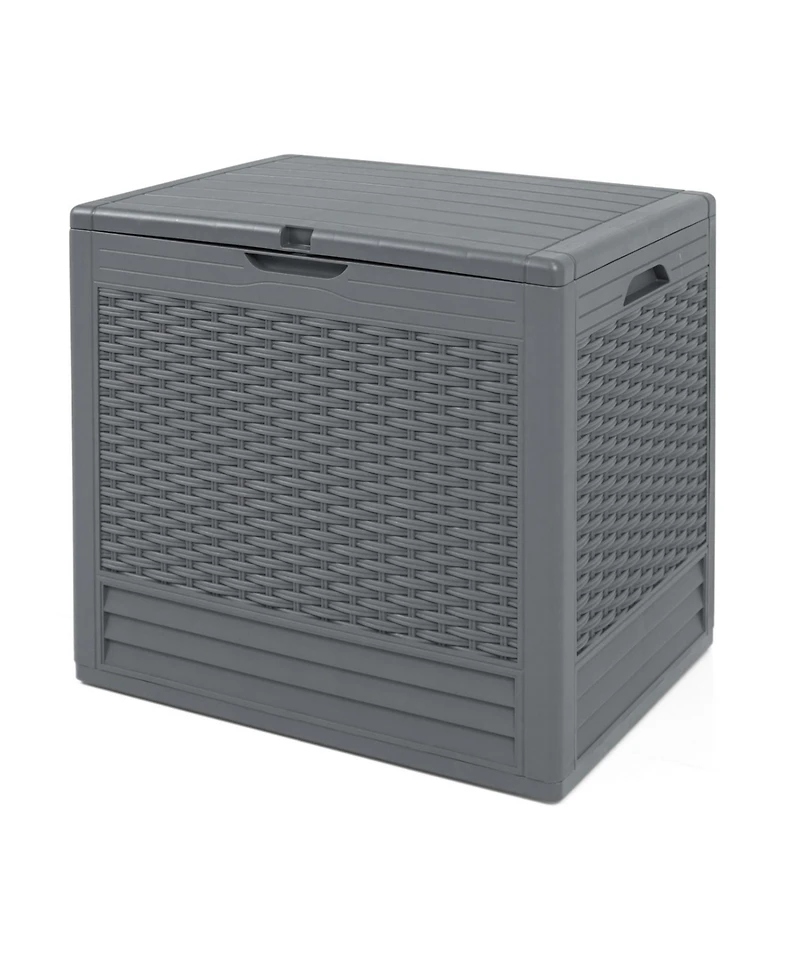 Mecale 25-Gallon Rattan-Look Deck Box for Package Drops and Patio Gear