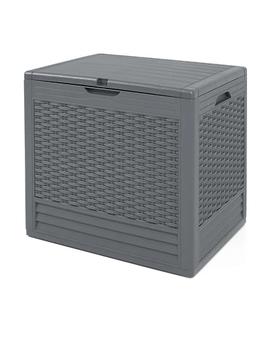 Mecale 25-Gallon Rattan-Look Deck Box for Package Drops and Patio Gear