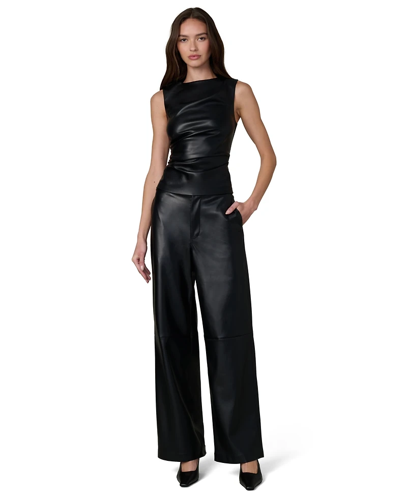 Joe's Jeans Women's The Meg Ruched Sleeveless Top