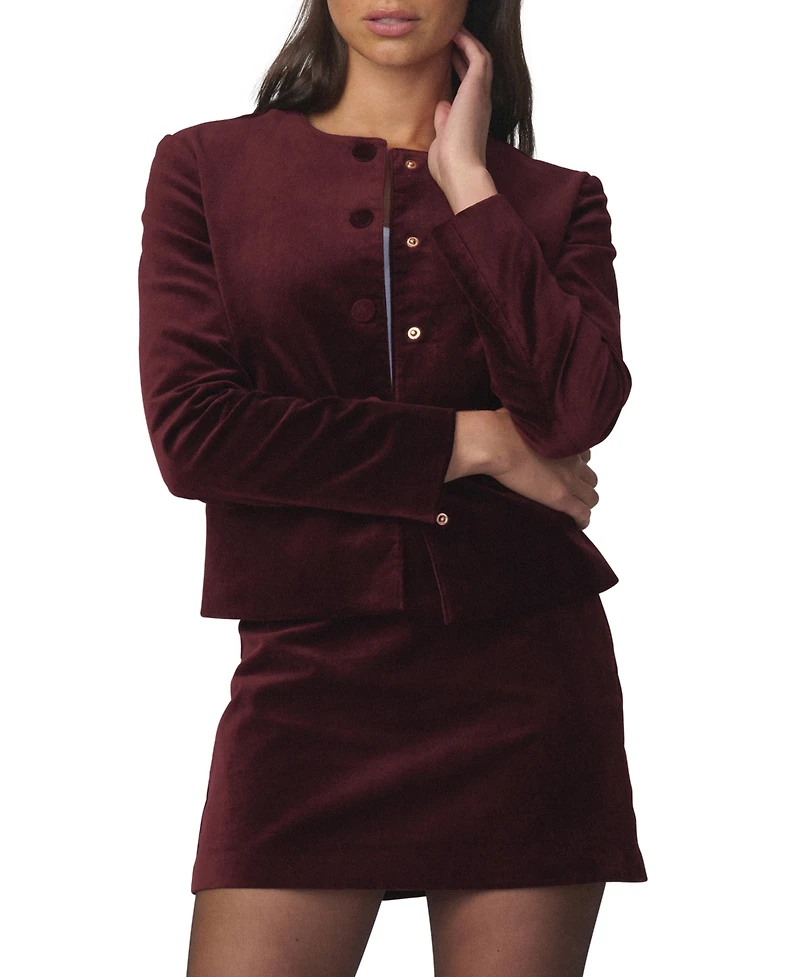 Joe's Jeans Women's Lady Velvet Crewneck Jacket