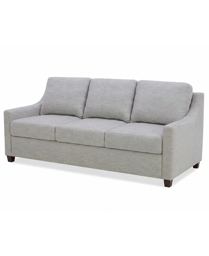 Lorrana 3-Seat Curved Arms Fabric Reversible Back Cushion Sofa, Macy's Exclusive