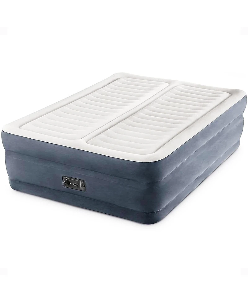 Intex 64953E Deluxe Dual Zone 22" King Sized Air Mattress with Built In Air Pump