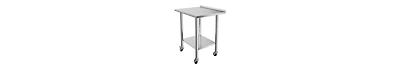 Sugift 24 x 30 In Mobile Stainless Steel Work Table with Wheels and Backsplash for Kitchen Prep