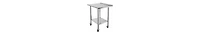 Sugift 24 x 30 In Mobile Stainless Steel Work Table with Wheels and Backsplash for Kitchen Prep