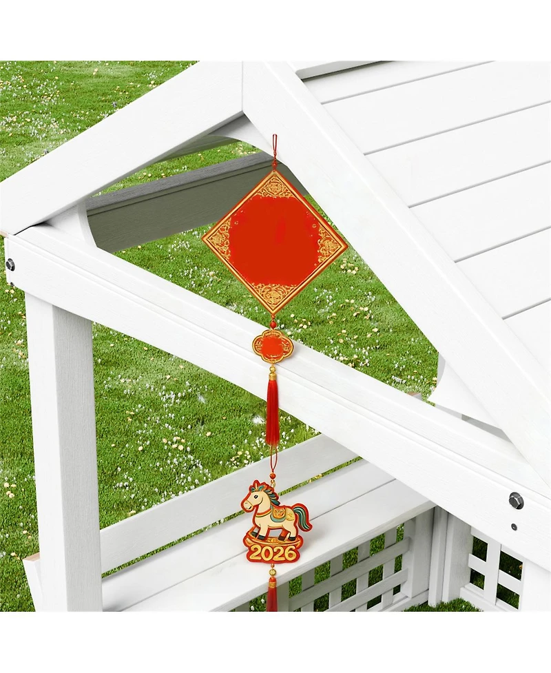 Yobtop Modern Outdoor Wooden Playhouse for Children