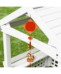 Yobtop Modern Outdoor Wooden Playhouse for Children