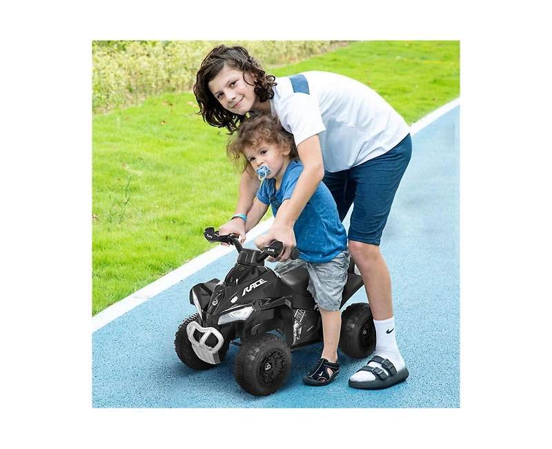 Yobtop Kids Ride On Push Car - No Power Foot-to-Floor Sliding Car, Walking Atv Racer with Music and Lights, for 1.5-3 Years Old