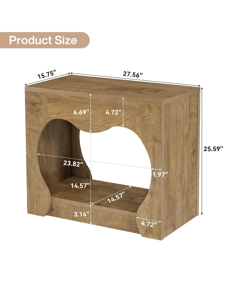 Tribesigns End Table, Modern Side Table