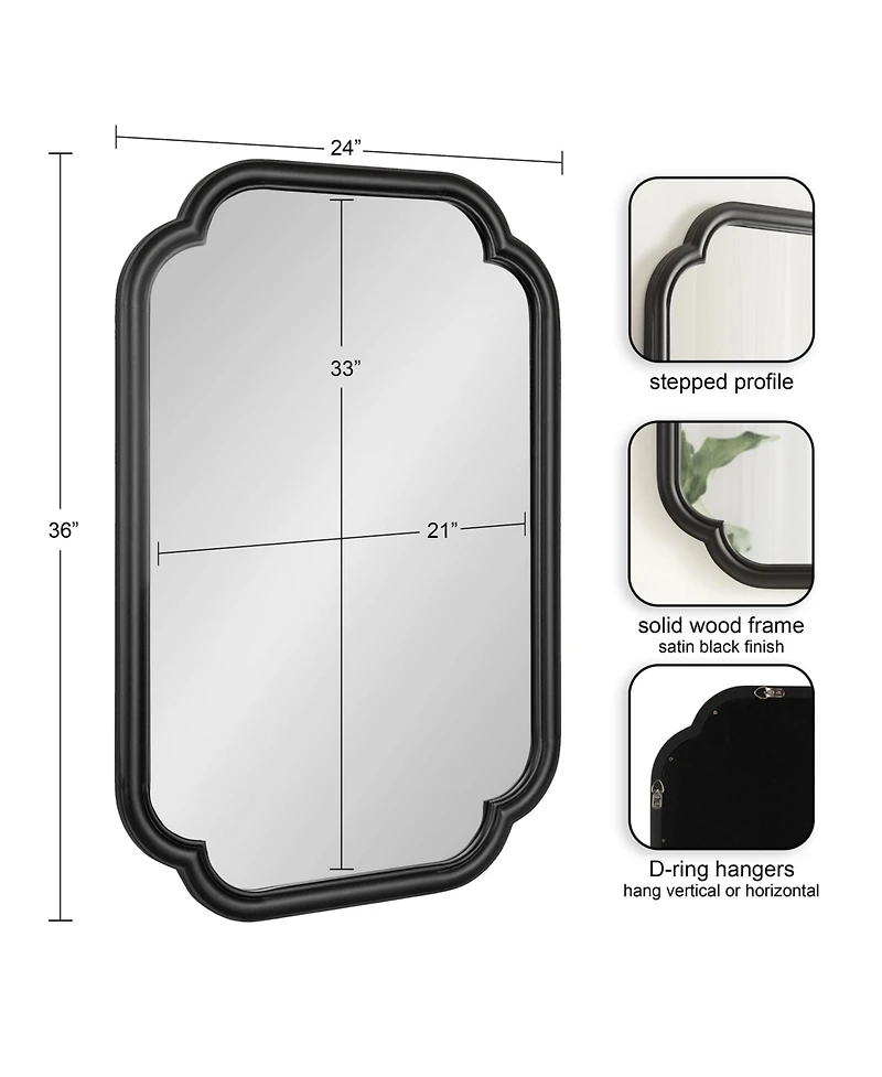 Kate and Laurel Glenby Scallop Wall Mirror