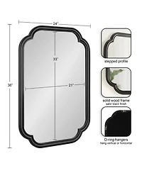 Kate and Laurel Glenby Scallop Wall Mirror