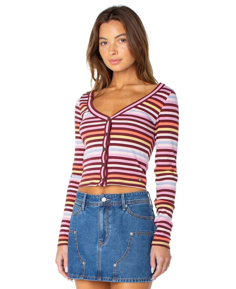 Roxy Women's Terrace Long-Sleeve Cropped Top
