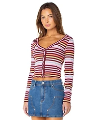 Roxy Women's Terrace Long-Sleeve Cropped Top