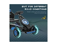 Yobtop Kids Pedal Go Kart with Adjustable Seat, Suspension System & Safety Hand Brake Ride-On Toy, 110 lbs Capacity, Ages 5-12