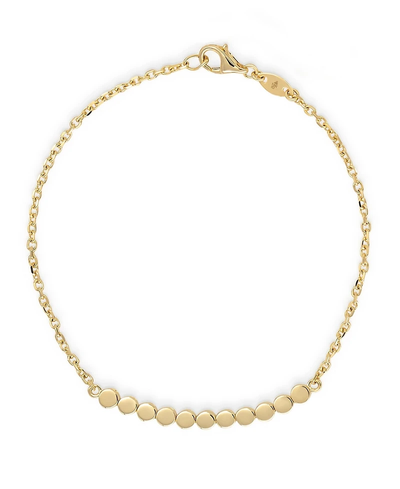 Devata Round Link Chain Bracelet in 14K Gold, 6.5 in adj to 7.5 in, approx. 2.8 grams